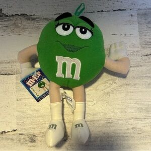 Vintage 2001 Green M&M Plush Toy NEW